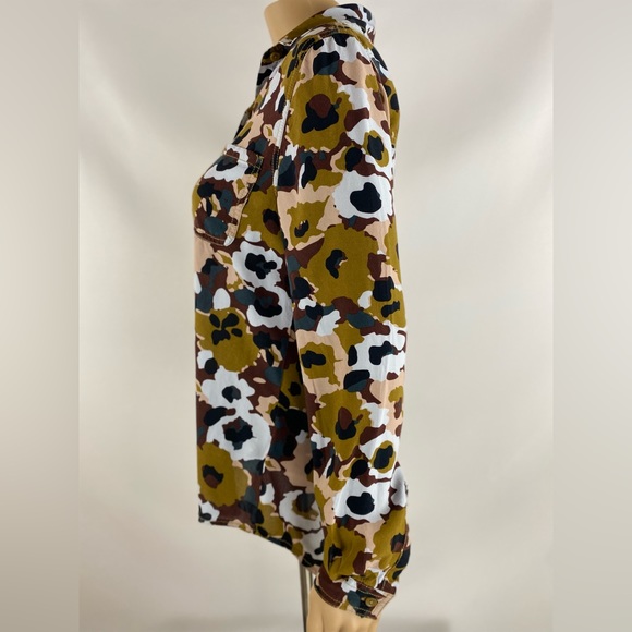 Beach Lunch Lounge Blouse, Long Sleeves, Women's Size S/P, Camouflage Pattern - Picture 5 of 12